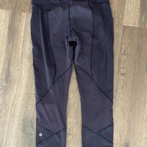 lululemon navy leggings with side pockets